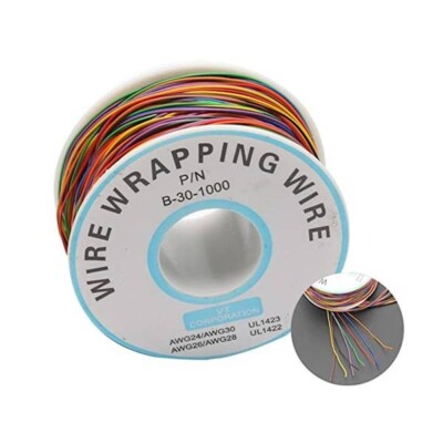 AWG 30 Lötdraht Lötkabel Montageleitung Wrapping Wire LED Modding Kynar 104m.