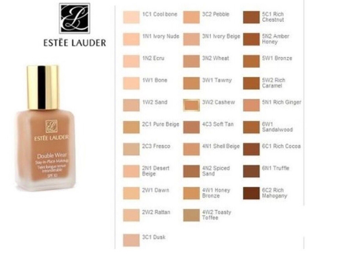 ESTEE LAUDER BUFF 2N2 DOUBLE WEAR STAY IN PLACE MAKEUP 1: OZ NEW