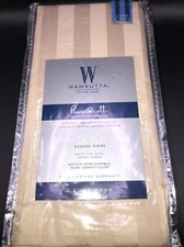 New Wamsutta Damask Stripe Collection Euro Pillow Sham 500 TC Taupe 100% Cotton
