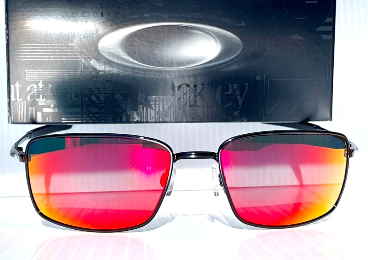 Oakley Square Wire Sunglasses 4075-01 Polished Black Iridium J7