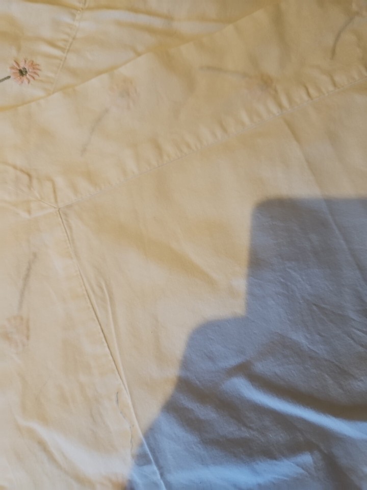 Vintage Linen Embroidered Pillowcase 28 X 20in eBay