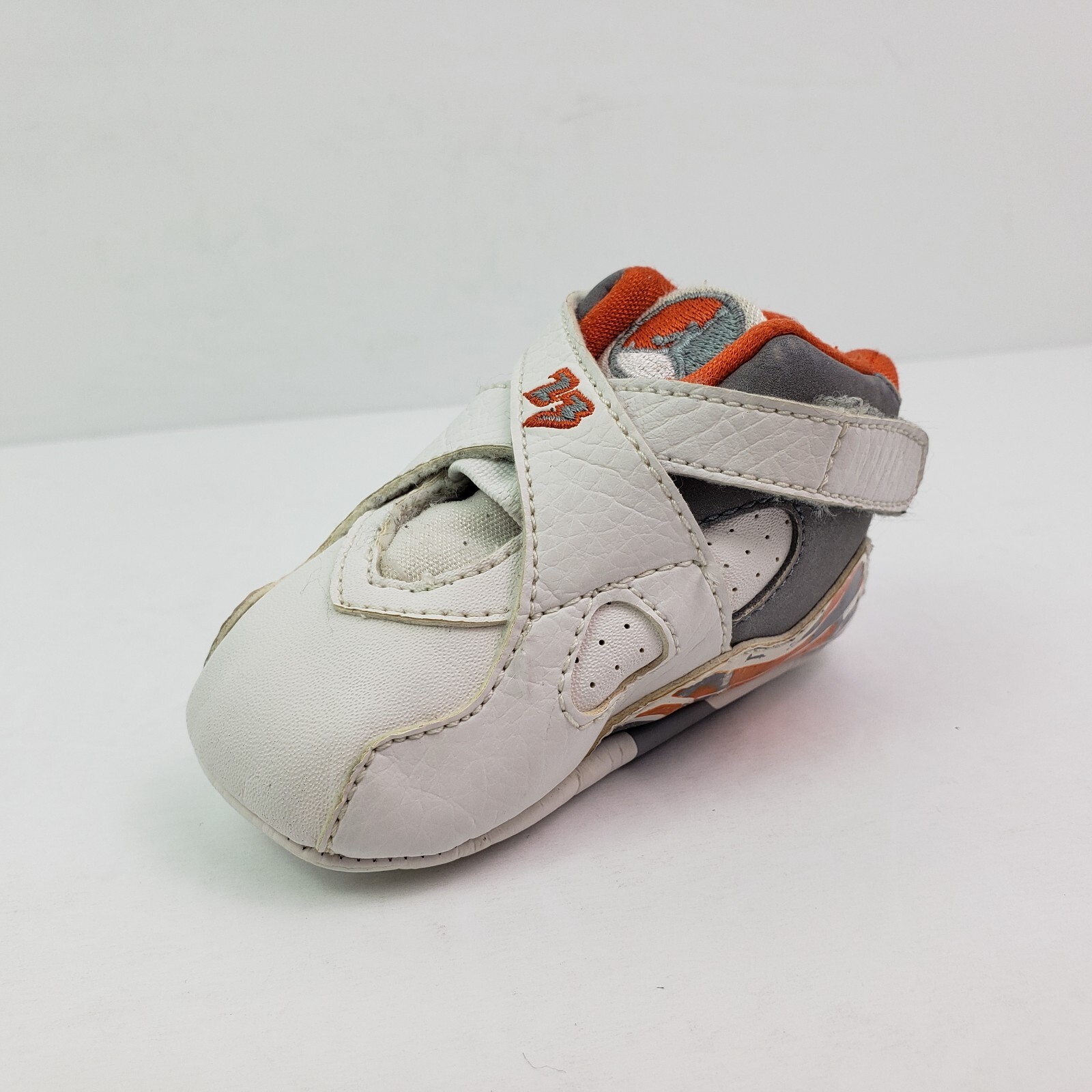 PONY Scarpe culla Nike Air Jordan Retro 8 bambino taglia 3c bianco grigio arancione