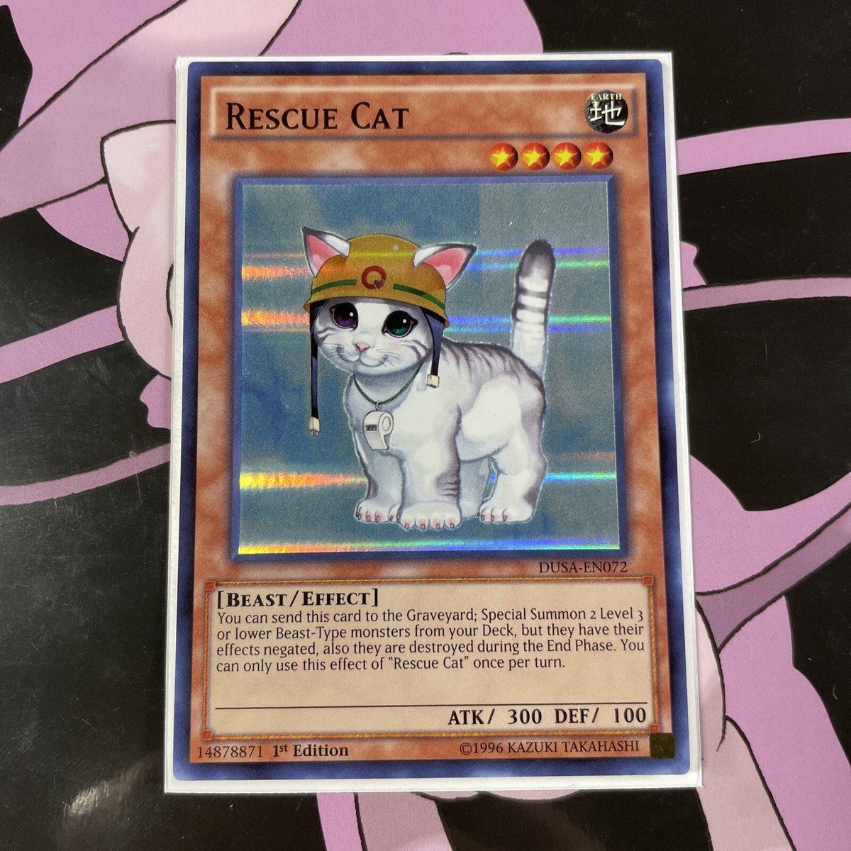 Yugioh Rescue Cat 1st Edition Ultra Rare DUSA-EN072 | eBay