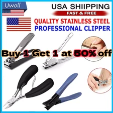 Extra Large Toe Nail Clippers For Thick Hard Nails Cutter Heavy Duty Stainles US