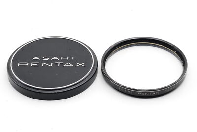 Exc Vintage Asahi Pentax metal lens cap & 49mm filter / M42 Takumar 55mm  13