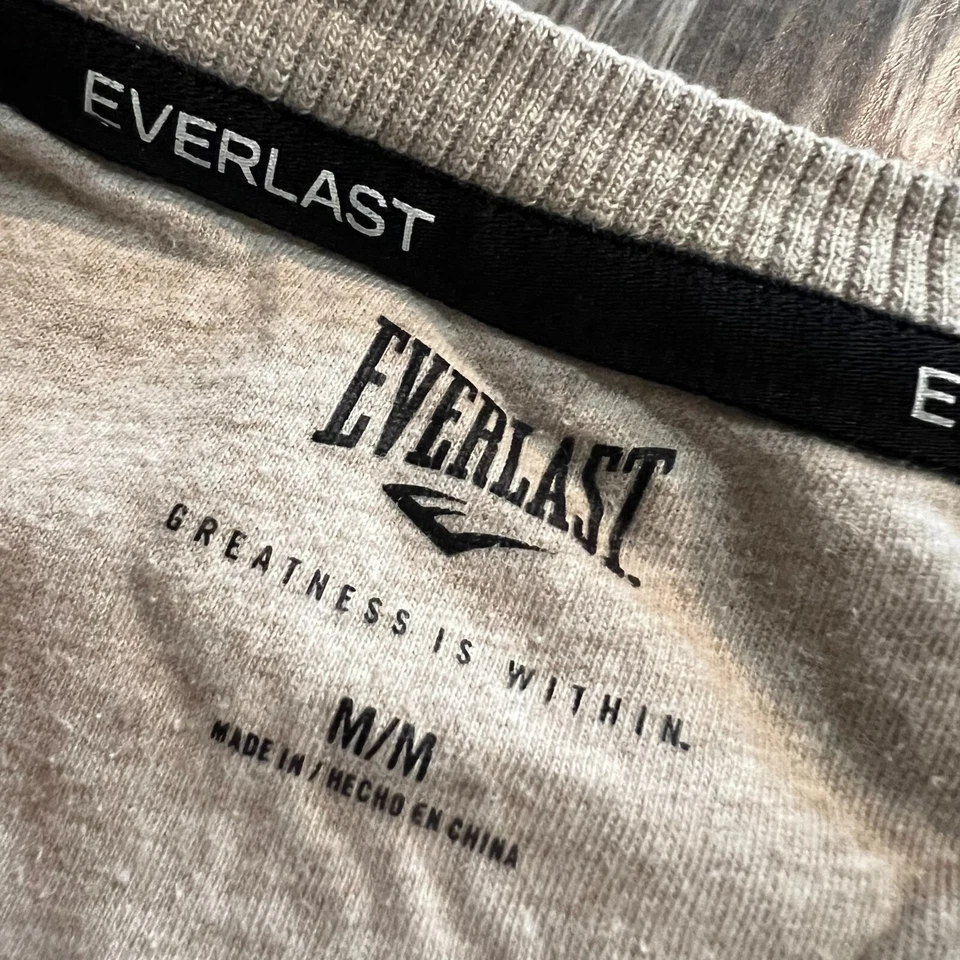 Everlast 灰色运动衫上衣长袖 M 中号男式 — 第 2/4 张图片