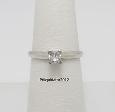 .29CT Natural Princess Diamond Solitaire Engagement Wedding Ring 14K White Gold