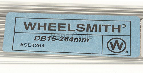 Wheelsmith DB15 Spokes Double Butted 264mm 15g 1.8/1.5/1.8 Lot of 10 Silver NEW - Picture 4 of 4