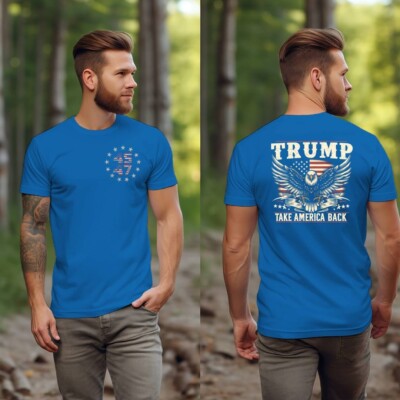 Trump 2024 Take America MAGA 45 47 Missed Me Never Surrender Legend Flag T-Shirt
