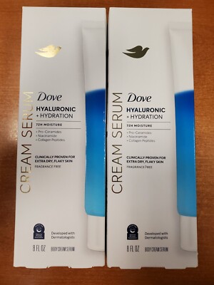 2 Pack: Dove Body Cream Serum Hyaluronic + Hydration Lotion 8oz ea (1485) R2P4