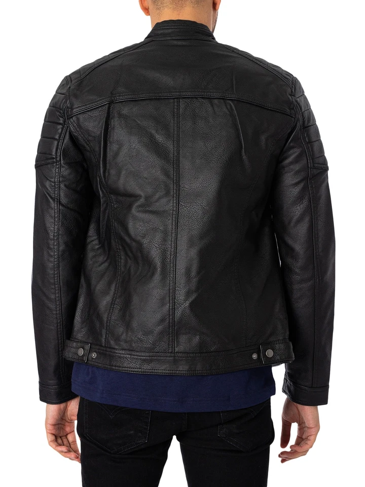 Jack & Jones Men's Rocky Jacket, Black - Image 3 of 4