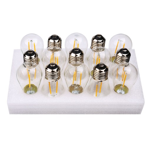 48ft Outdoor String Light 15 Bulbs Warm White S14 LED Bulbs Patio Garden Decor - Picture 7 of 9
