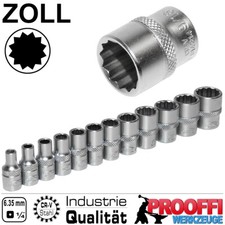 12-tlg ZOLL Stecknuss Satz 1/4" Steckschlüssel 12-Kant Vielzahn HARLEY Werkzeug