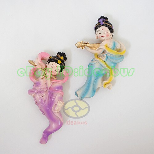 resin Dunhuang Murals Flying Apsaras Figure FRIDGE Refrigerator MAGNET 3.7" tall - Imagen 4 de 21