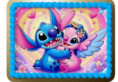 Essbar Lilo und Stich A4 Fabel Tortenaufleger Torte Tortenbild Zuckerbild+ TEXT