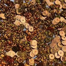 6mm Flat Sequins Copper Orange Hologram Glitter Sparkle Metallic Made in USA