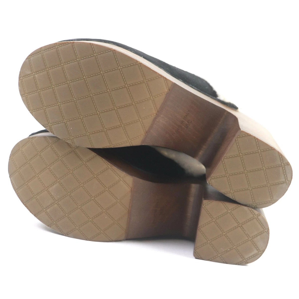 CHANEL Suede COCO Mark Sabot Sandals 36C Black Women | eBay