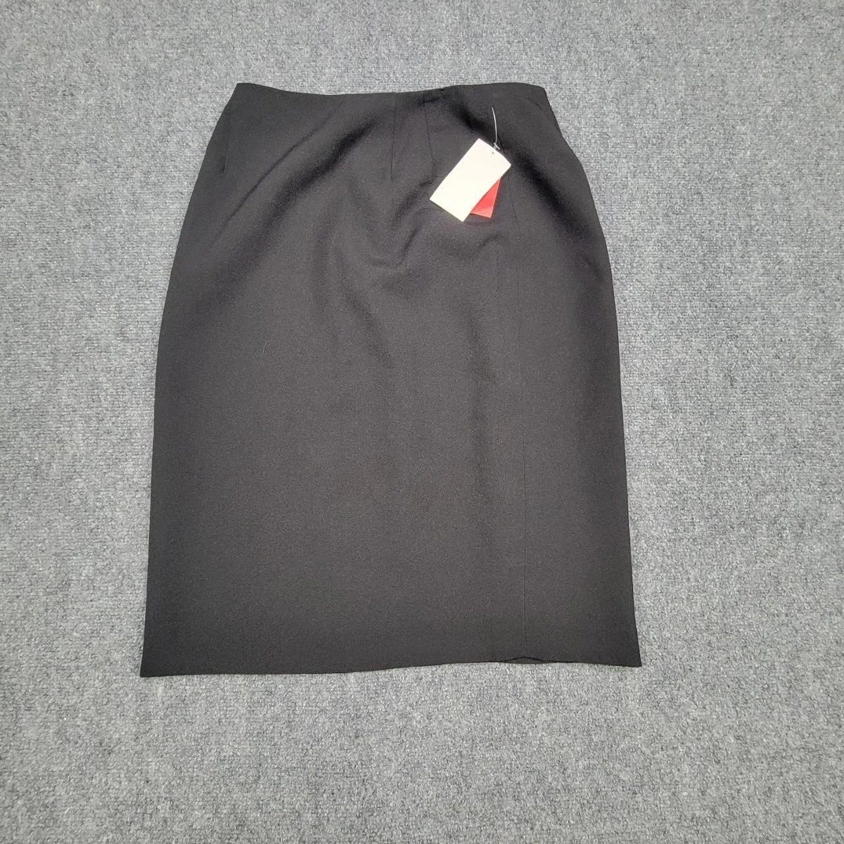 Jupe Crayon Larry Levine - Taille 14 - Tweed Noir Et Blanc - Occasion Très Bon état