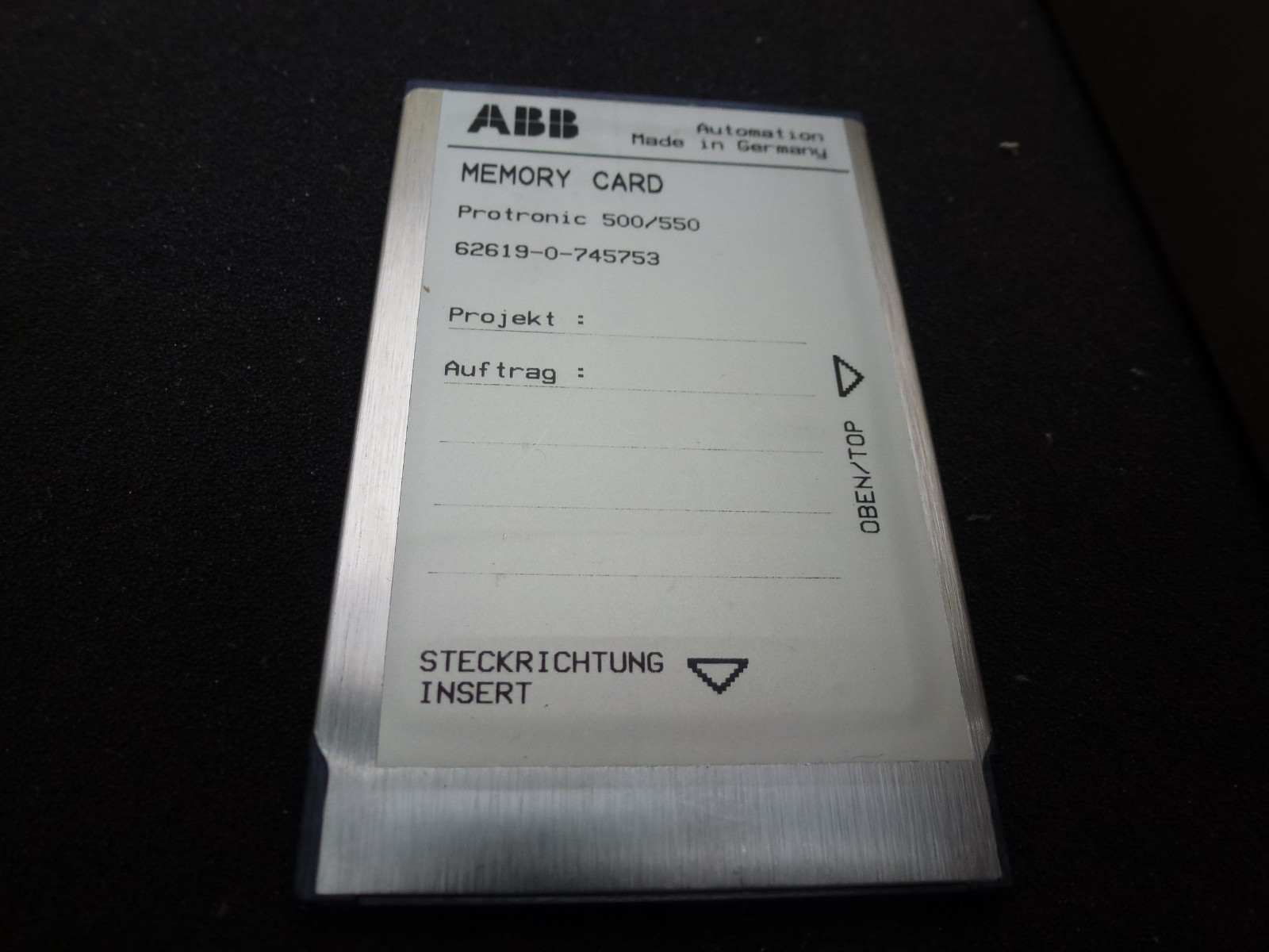 ABB Memory Card Protronic 500/550