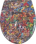Soft Close Toilet Seat Top Fixing Colourful Patterns 45x37cm