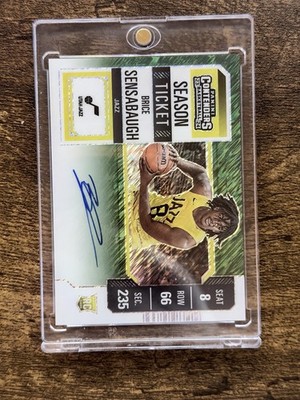 2023-24 Panini Contenders Brice Sensabaugh Rookie Auto FOTL Green Shimmer