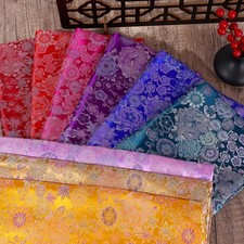 Floral Brocade Satin Faux Silk Fabric High Quality for Craft Tang Suit Cheongsam