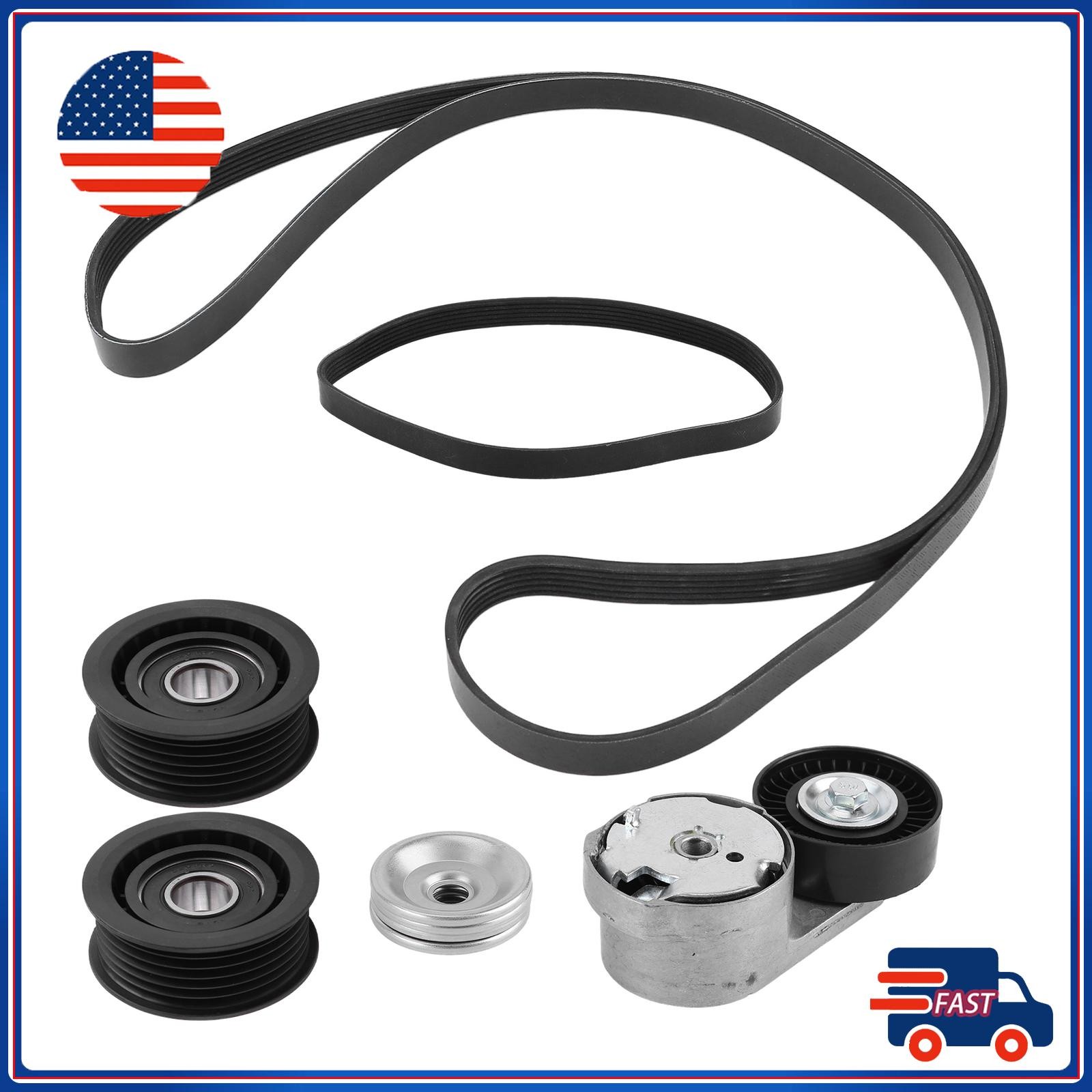 Belt Tensioner Idler Pulley Kit For Maserati Quattroporte Ghibli Levante 3.0 V6