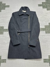 Michael Kors Jacket Womens Small Gray Wool Belted Coat
