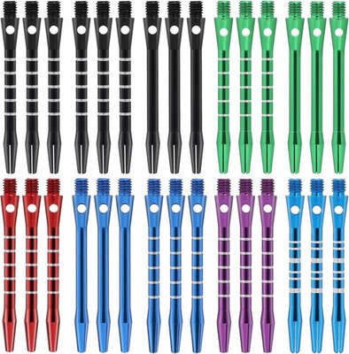 30 Packs Dart Shafts, Multi-color Dart Shafts for Steel Tip, Aluminum 2BA Thread