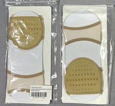 Peda Bella Nude Sheer Non-Skid Cushioned Foot Tubes Lot of 2 Women's 6-10
