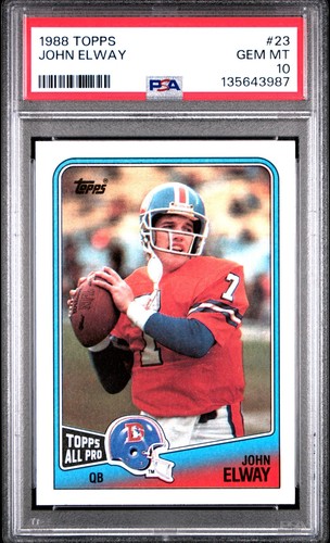 1988 Topps John Elway #23 PSA 10 GEM MINT Denver Broncos HOF 🔥🏆