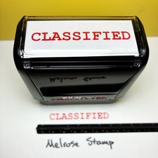 Classified Rubber Stamp Red Ink Self Inking Ideal 4913