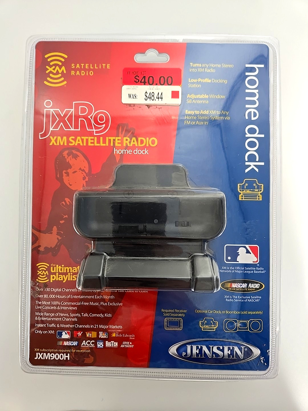 Jensen XM Satellite Radio Home Dock jxR9 Model: JXM900H SEAL