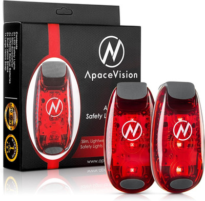LED Safety Light (2 Pack) - Clip on Strobe/Running Lights for Runners, Dog, Bike