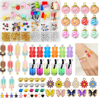 Bastelset FüR Schmuck DIY Charms AnhäNger Set 410 StüCk Mit Aufbewahrungsbox