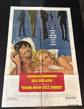 From Noon Till Three 1976 Charles Bronson Jill Ireland Original 27x41 Poster