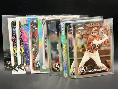 Tyler Soderstrom 12 card Lot - Topps Refractors, Foil, Inserts, RC, Holiday - As
