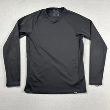Patagonia Capilene Shirt Womens M Midweight Baselayer Solid Black Underscrub