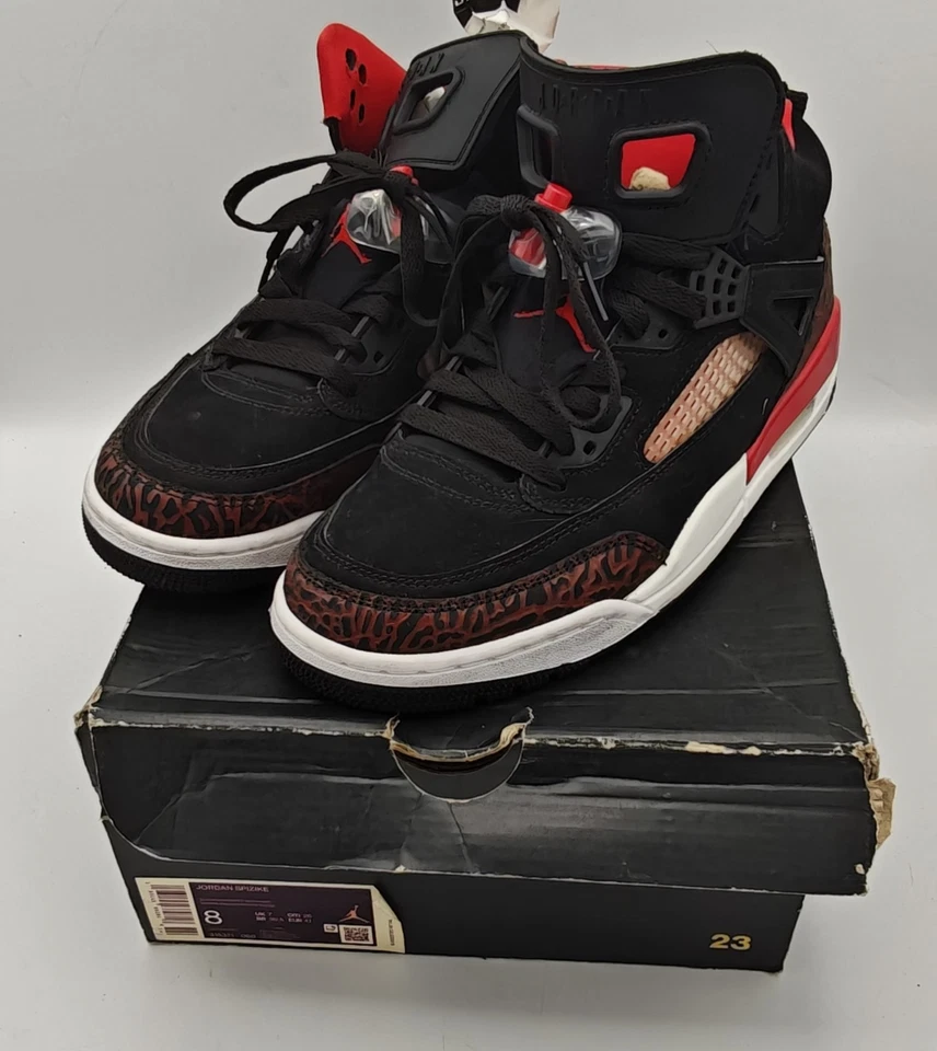 Air Jordan Spizike выведен ретро черный университет красный 315371-060 размер 8 с коробкой изящный - Изображение 2 из 4