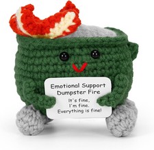 Emotional Support Dumpster Fire Crochet Doll ...