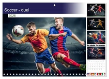 Soccer - duel (Monthly Wall Calendar 2026 11.7 x 16.5 (open)), CALVENDO 14 Month