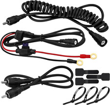 Snowmobile Helmet Heated Shield Cord, RCA Plug Heated Cord for Heated Most Elect