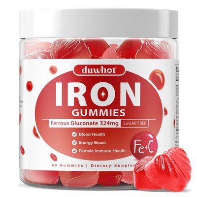 Iron Supplement for Women Teen Girls, Ferrous Gluconate 1 Count (Pack of 60)