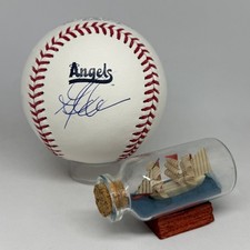 Garret Anderson signed Rawlings Angels City Connect Logo Baseball JSA COA A4367