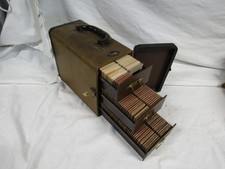 VINTAGE BAJA FILM PHOTO PICTURE SLIDE 3 DRAWER CASE SLIDES VACATION TRAVEL