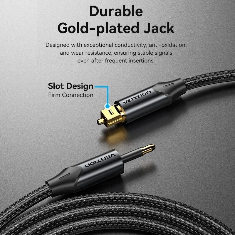 3.5mm Optical Fiber Audio Cable SPDIF Coaxial for Amplifier Blu-ray Xbox 360 PS4 - Image 4 of 4