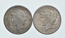 1922-S & 1922-S Peace Silver Dollar $1 Bullion Collection Lot *918