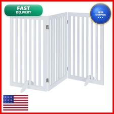 unipaws UH5024 36"H Free Standing Pet Gate for Dog Cat, White