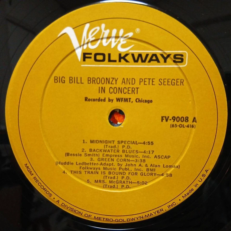 Beautiful Edition Rice Verve Folkways Original Lp Deep Groove Mono Big Bill Broo - Image 2 of 3