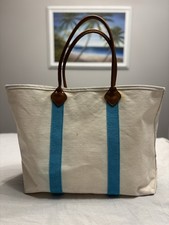 Very Rare VTG 80  s LL Bean Boat  Tote Leather Handles Factory Store Archived